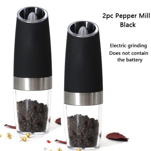 Electric Automatic Mill Pepper and Salt Grinder LED Light Peper Spice Grain Mills Porcelain Grinding Core Mill Kitchen Tools